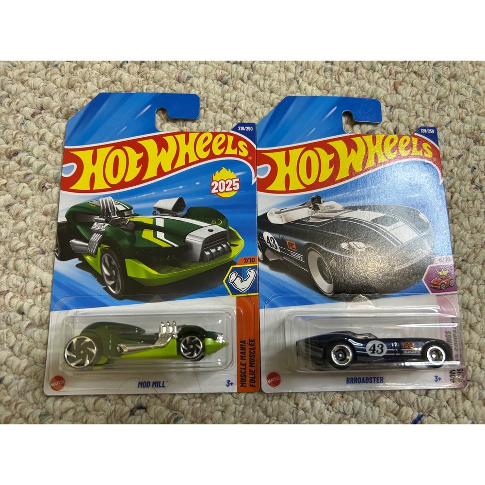 Hot Wheels Diecast Car Bundle: Mod Mill, 2025, Roadster,‎ Compact Kings